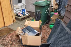 Some of the flood damage in Kirkliston.