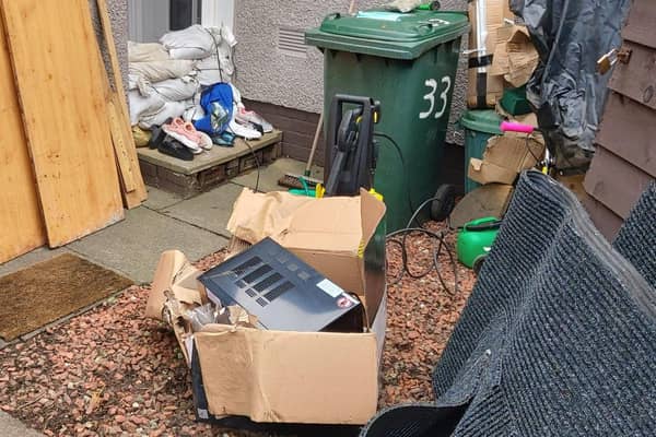 Some of the flood damage in Kirkliston.