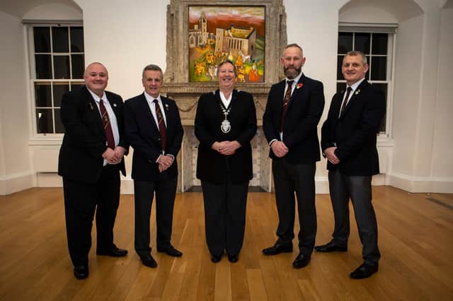 Provost park is the first female to hold the role of Provost and will be supported by Senior Bailie Derek Green, Middle Bailie Lee Frickleton, Baron Bailie Martin Brown and newly elected Junior Bailie William Calder. Photo by Andrew West.