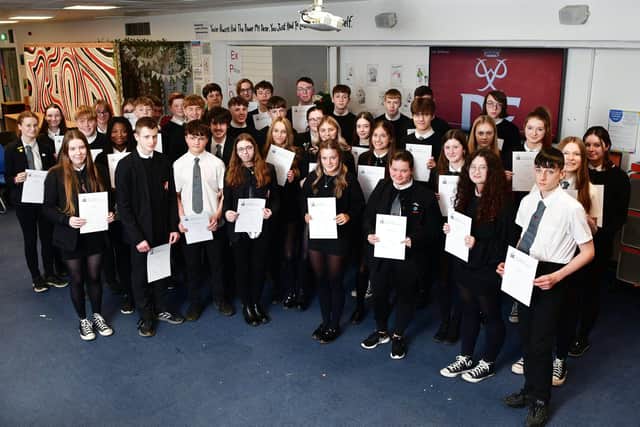 Braes High School. Duke of Edinburgh awards ceremony as over 40 S4 pupils achieve success. Pic: Michael Gillen