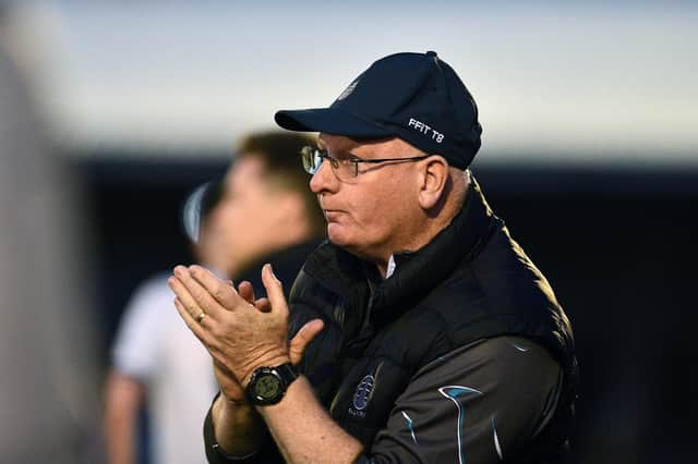 Falkirk manager John McGlynn on the touchline during the Ayr United draw (Photo: Michael Gillen)