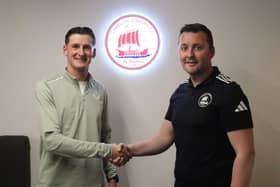 Defender Greg Macpherson has been a long-time target for Camelon Juniors and he was first up to sign last week (Pics by Camelon Juniors)