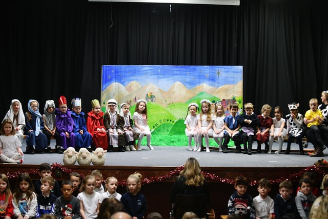 Ready to perform A Wriggly Nativity for their audience.