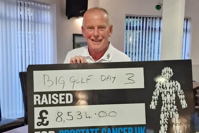 Lorry driver James Finnie helped raise £10,000 for Prostate Cancer UK with a charity golf day
(Picture: Submitted)