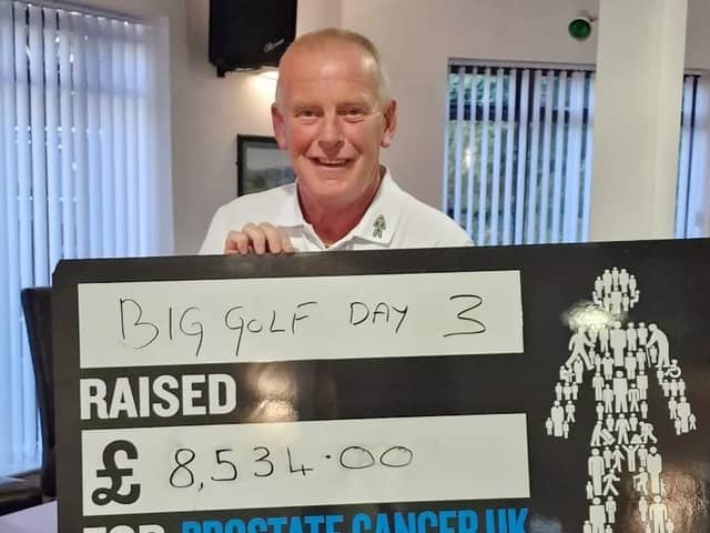 Lorry driver James Finnie helped raise £10,000 for Prostate Cancer UK with a charity golf day
(Picture: Submitted)
