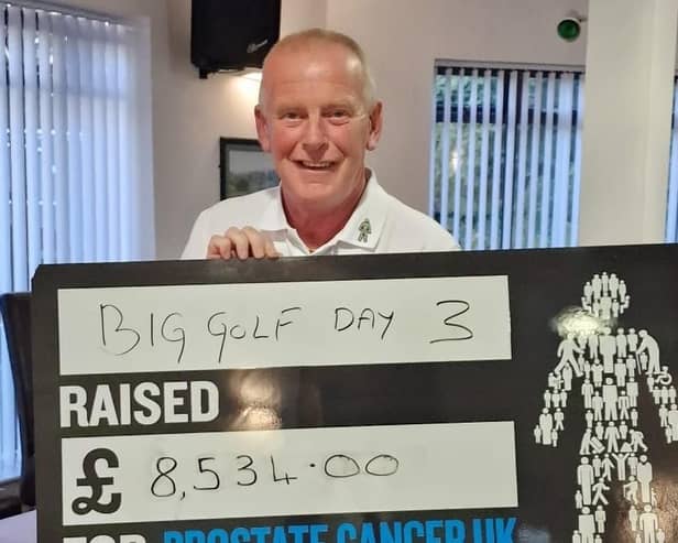 Lorry driver James Finnie helped raise £10,000 for Prostate Cancer UK with a charity golf day
(Picture: Submitted)