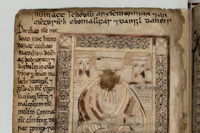 The book of gospels contain the oldest examples of written Gaelic in Scotland. PIC: Syndics of Cambridge University Library
