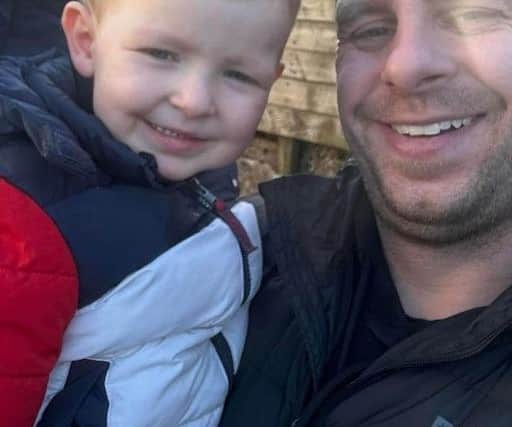 James Forbes, 36, with his three-year-old son, also James. Pic: Contributed