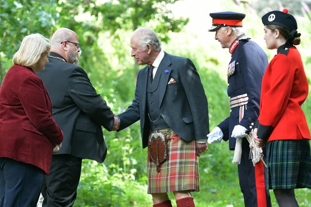 The King visited Kinneil House as part of Royal Week.