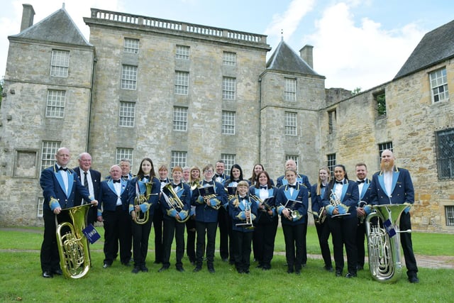 Kinneil Band provided the sound track for the King's visit.