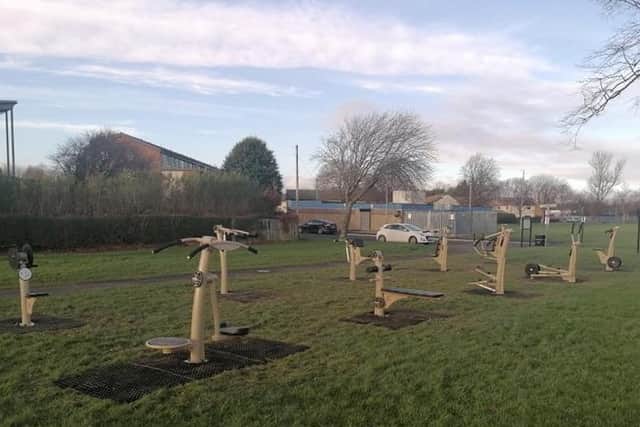The new outdoor gym in Inchyra Park is complete and ready to use