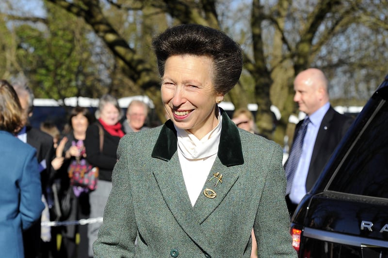 Anne, The Princess Royal at the end of her visit.