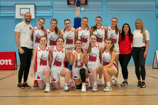 Fury’s cadettes with their SBC league trophy (Photo: Gary Smith)