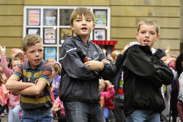 Dancers on the High Street.