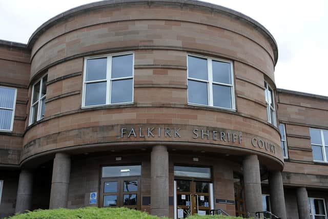 Phillip Stoker was fined at Falkirk Sheriff Court after he assaulted two police officers. Picture: Michael Gillen.