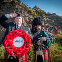 Graham Hopewell and Lance Sergeant Mark Macrae hope musicians will join them in the tribute. Picture: Poppyscotland/Legion Scotland
