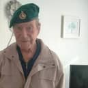 Richard Donaldson, 89, from Bo'ness with a replacement Green Beret sourced by a Strathcarron nurse