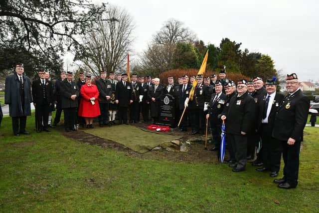 Service of Dedication for new Argyll and Sutherland Highlanders memorial stone in Camelon Cemetery