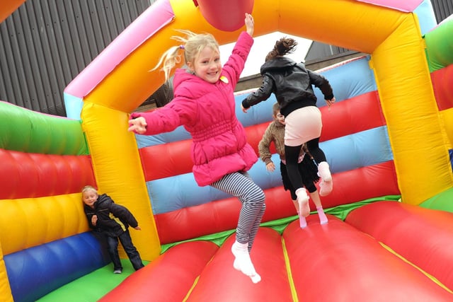 Bouncy castle fun.