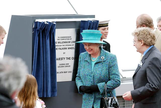 HM the Queen officially opens The Falkirk Wheel on May 24, 2002