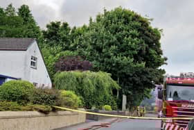 Carronvale Road and Main Street are currently closed due to the fire. Pic: National World
