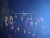 Some of those attending the Castlecary ceremony. Pic: Contributed.