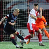 Airdrie and Falkirk in action at the Penny Cars Stadium (Pic by Michael Gillen)