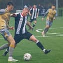 Dunipace making life hard for Berwick Rangers during Saturday's East of Scotland Qualifying Cup fourth round tie (Pics by Mark Ferguson)