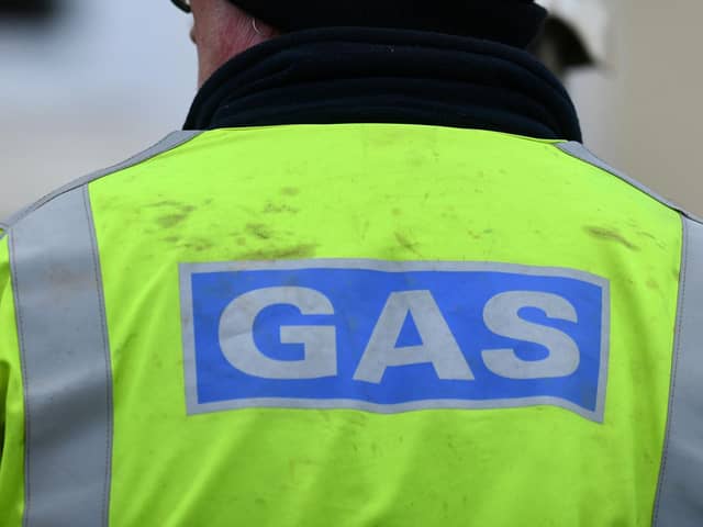 A section of Falkirk's Callendar Road has been closed for emergency gas repair works by SGN.  (Pic: Michael Gillen)