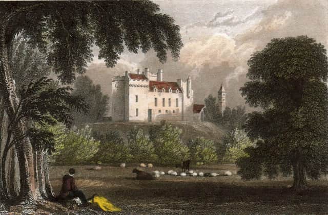 A Victorian image of Airth Castle.