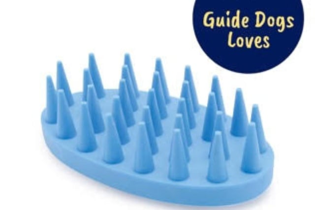 The pad will help give your dog’s skin and coat a thorough massage. It can be used on both wet and dry fur, on short and smooth coats. Priced at £8 and available from www.guidedogsshop.com.