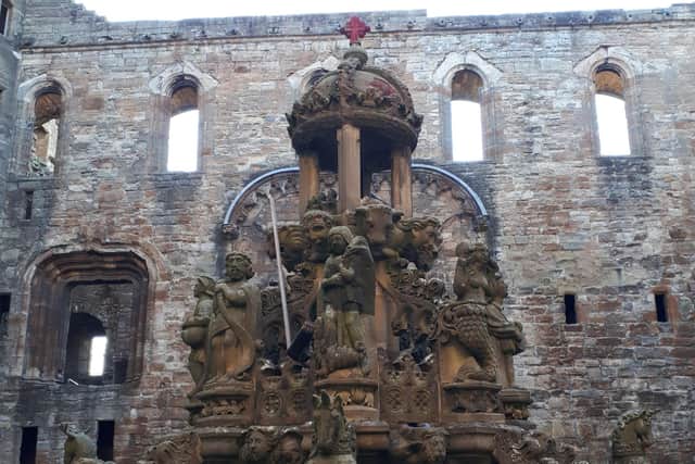 Vandals gained entry to the courtyard where they targeted the Palace fountain, built in 1538 by James V.