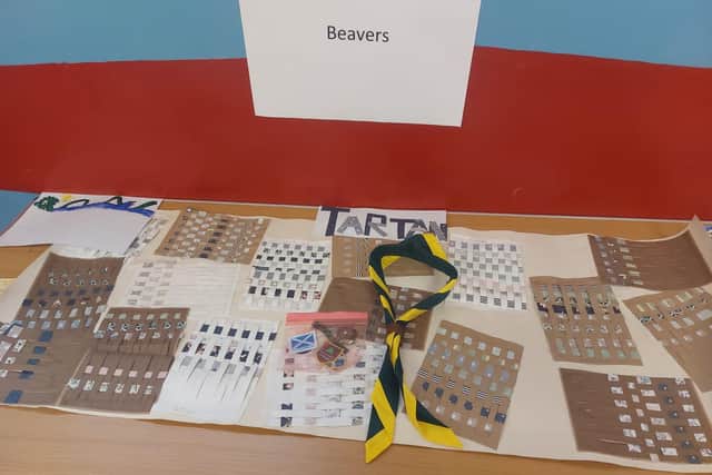 Beaver Scouts created their own tartan for the centenary year.
