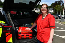 NHS Forth Valley have announced an expansion to their Hospital at Home service which could benefit patients and local hospitals throughout the area. Julie Binnie, pictured, is an advanced nurse practitioner on the Hospital at Home team for NHS Forth Valley. (Michael Gillen).