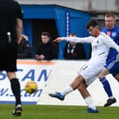 Craig McGuffie's drive couldn't break the deadlock. Images: Michael Gillen