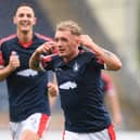 Callum Morrison celebrates his goal against Annan Athletic (Photo: Ian Sneddon)