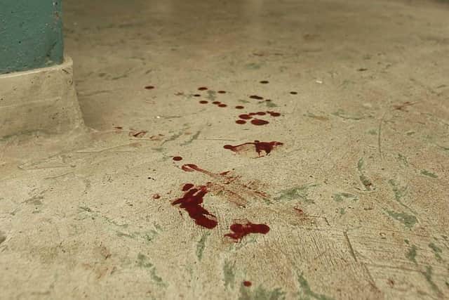 Cowan left a trail of blood over the house after he broke in to steal alcohol