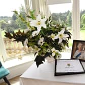 The book of condolence for HM Queen Elizabeth II in Callendar House. Pic: Lisa Evans
