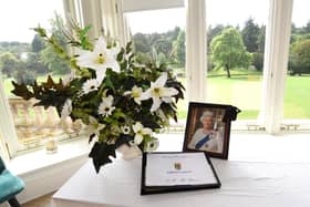 The book of condolence for HM Queen Elizabeth II in Callendar House. Pic: Lisa Evans