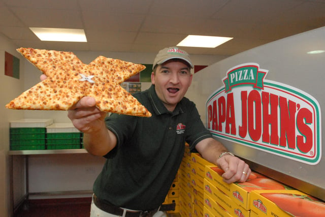 Grant Wiszniewski was showing support for Joe McElderry with this special pizza at Papa Johns in 2009.