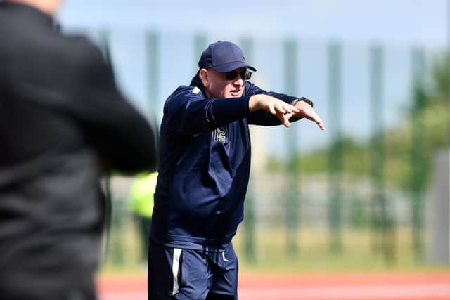 John McGlynn leading his team to victory at FC Edinburgh (Pic by Michael Gillen)