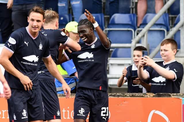 Lawal joined the Bairns this summer (Pic Michael Gillen)