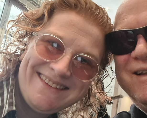 Falkirk-born Voyager guitarist Simone Dow with dad Richard before her trip from Down Under to Liverpool for Eurovision 2023