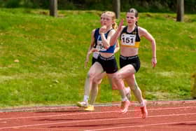 Falkirk Victoria Harriers star Kirsty Moffat secured gold in shot putt (8.33m) and took silver in the 200m sprint (26.75) at the 4J District Champs (Photo: Bobby Gavin/Scottish Athletics)