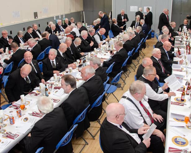 The Brethren enjoyed a celebration dinner in Rosebery Hall.