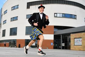 Forth Valley Royal Hospital consultant anaesthetist Ewan Jack gears up for his big run this weekend (Picture: Michael Gillen, National World)