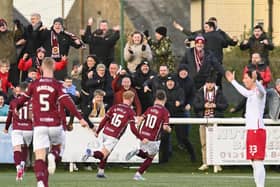 EDINBURGH, SCOTLAND - JANUARY 13: during a cinch League Two match between Spartans and Stenhousemuir at Ainslie Park, on January 13, 2024, in Edinburgh, Scotland. (Photo by Rob Casey / SNS Group)