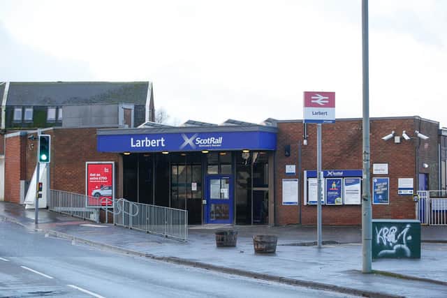 The incident occurred at Larbert Station on Friday evening. Pic: Scott Louden