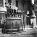 The Wellington Statue below the Steeple around 1890.