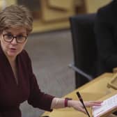 First Minister Nicola Sturgeon, giving a Covid-19 update to parliament on January 18.